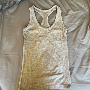 Womens XS athletic racerback tank grey
